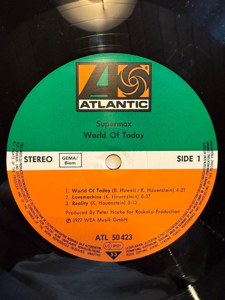 Dischi in vinile: Supermax – World Of Today – Usato da Unterägeri venduto da hero87333 3