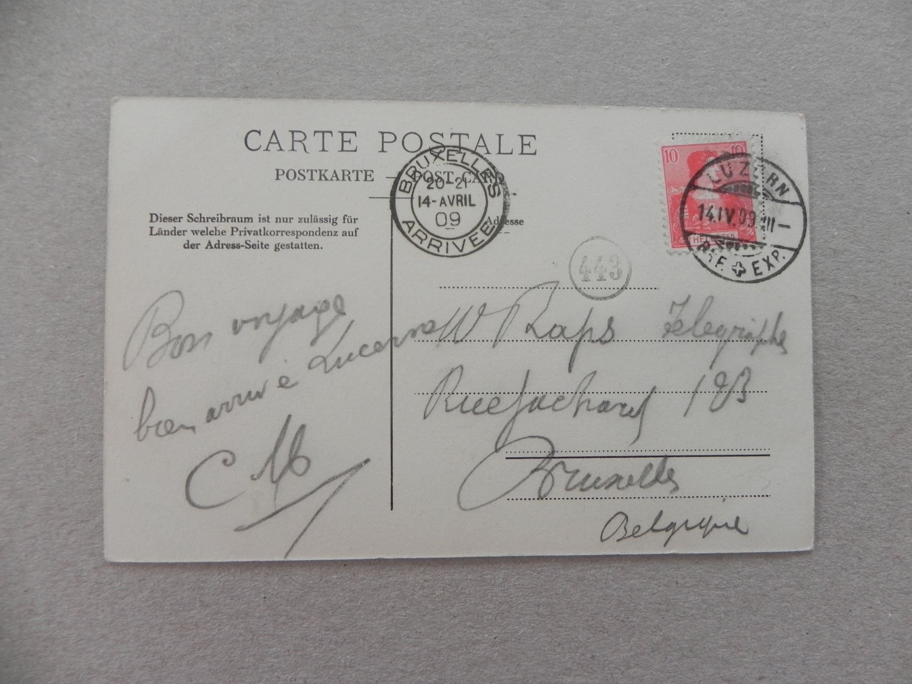 Cartoline postali: Ansichtskarte Sisikon Uri UR 1909 – Usato da Siebnen venduto da krimsie 1