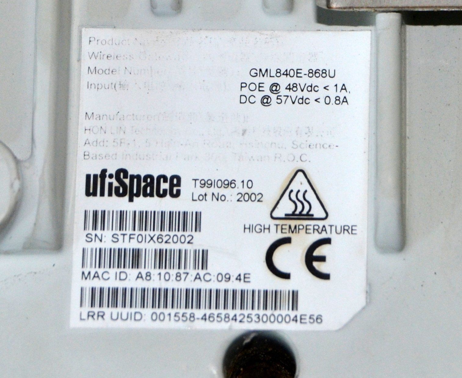 Modem & Router: UfiSpace GML810E-868U Outdoor LoRa Gateway – Usato da Collonges venduto da arashee 3