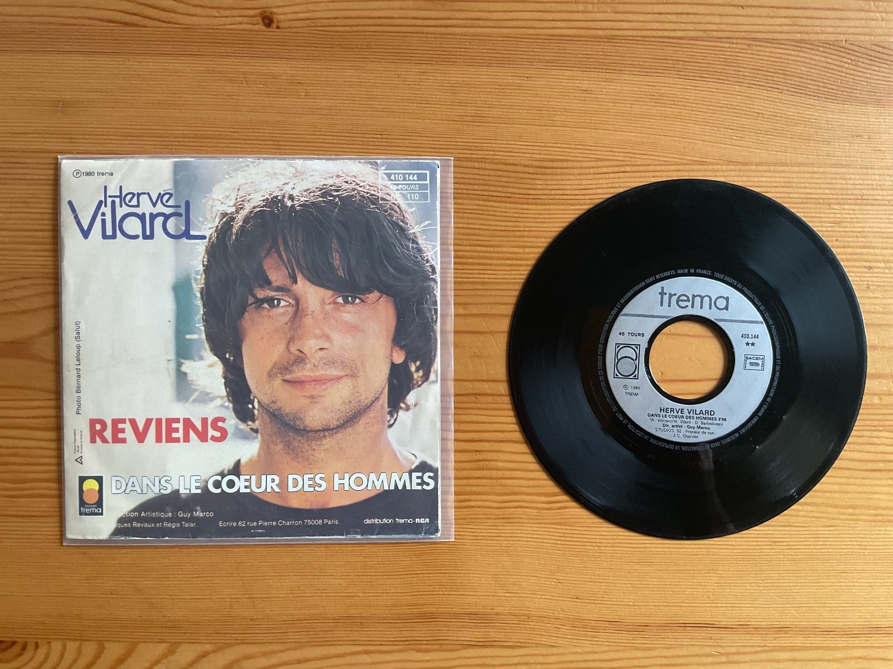 Vinyles: Single 7’’ - Hervé Vilard / Reviens – D'occasion à Ocourt par ocourtois 1