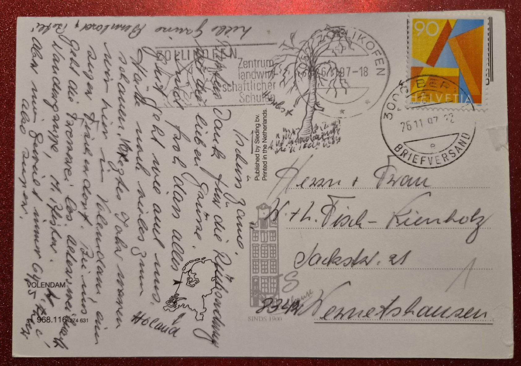 Cartoline postali: Volendam Holland 1997 – Usato da Melchnau venduto da Arthurius 1