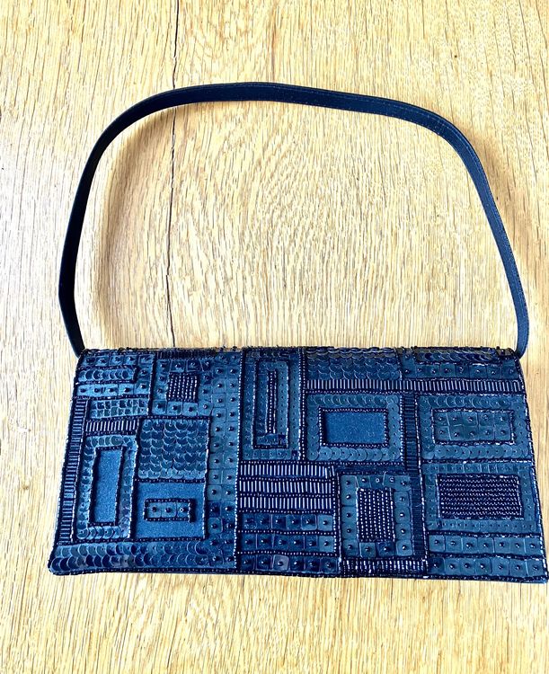 Damen Abendtasche Mit Strass - Glitzer Clutch Für Hochzeit & Ball 22x17cm