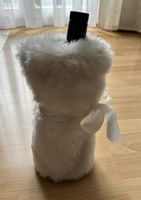 Geschenk Verpackung für Flaschen aus Kunstfell weiss