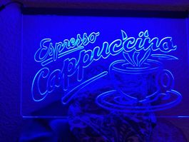 Espresso Cappuccino LED Sign - Brighten Your Kitchen 30 × 20