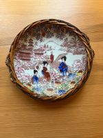Handbemalter japanischer Kutani Geisha Porzellanteller