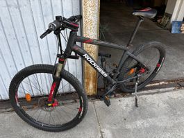 Rockrider Mountain Bike- black red used condition
