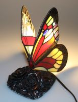 Dekorative Tischlampe Schmetterling im Tiffany-Stil