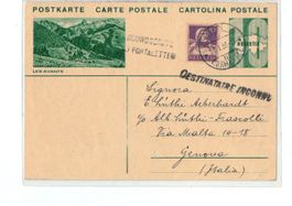Ganzsache Postkarte PK 136 Les Avants o 1933 nicht ermittelt