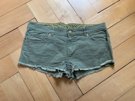 DENIM CO. - Jeansshorts olivgrün 38