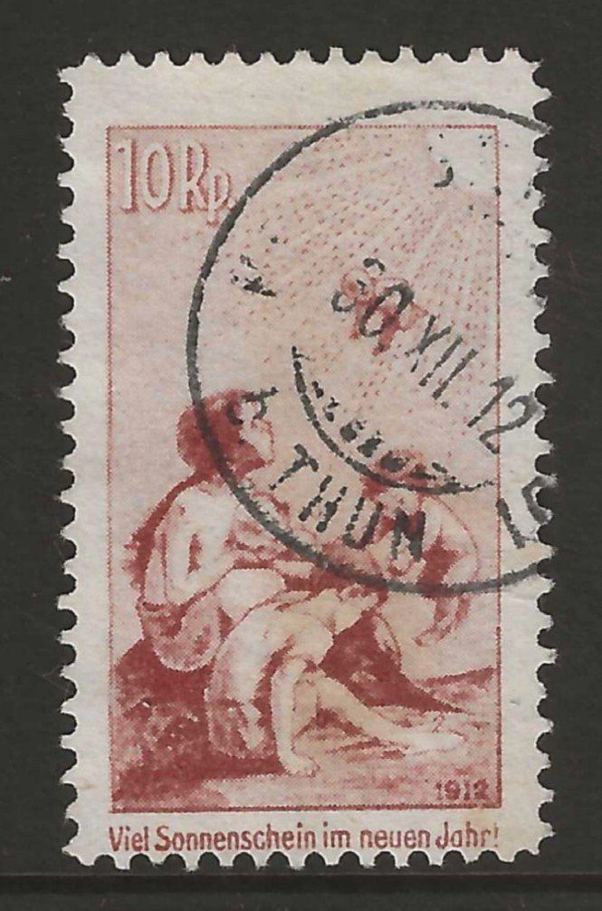 Alle Briefmarken: 1912 : Pro Juventute Vorläufer I - KP 200.-- – Gebraucht aus Gümligen von Geniusbuy