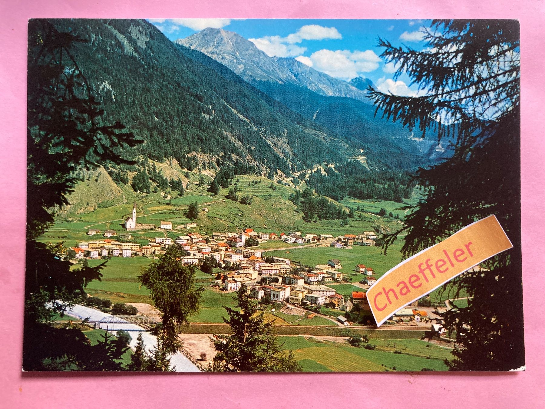 Cartoline postali: Zernez. Blick gegen Ofenpass – Usato da Zürich venduto da Chaeffeler