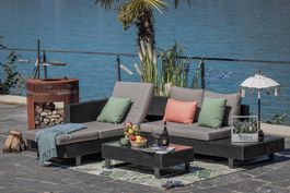 Rattan Ecklounge mit Liege