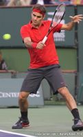 Roger Federer Iconic Red Polo 2010 Indians Wells, Size S