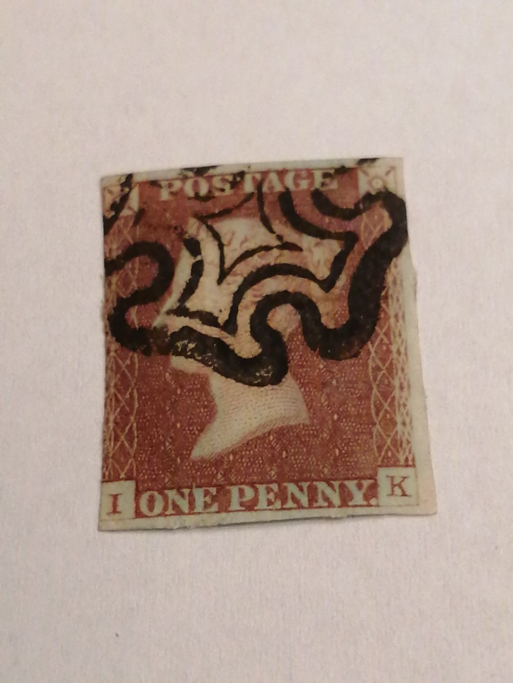 Alle Briefmarken: One Penny Red 1841  – Gebraucht aus Happerswil von tschergi