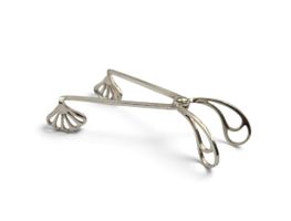 Pince à sucre Art Nouveau argent massif 916 style scandinave