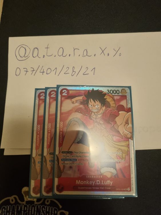 One Piece Card Game Monkey.D.Luffy (OP01024) x3 SR Kaufen auf Ricardo