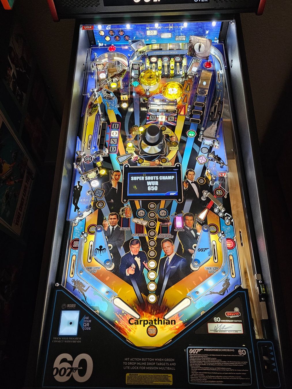 Stern Pinball Flipper: James Bond 60 Jahre Flipperkasten LE – Usato da Unterlunkhofen venduto da Carpathian 9