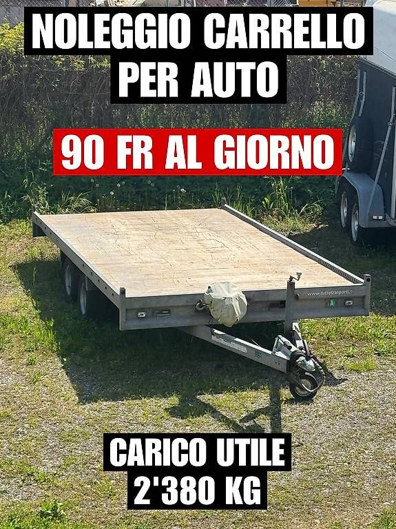 Remorques: CARRELLO PER AUTO 3000 KG – D'occasion à Agno par jonnyautosagl