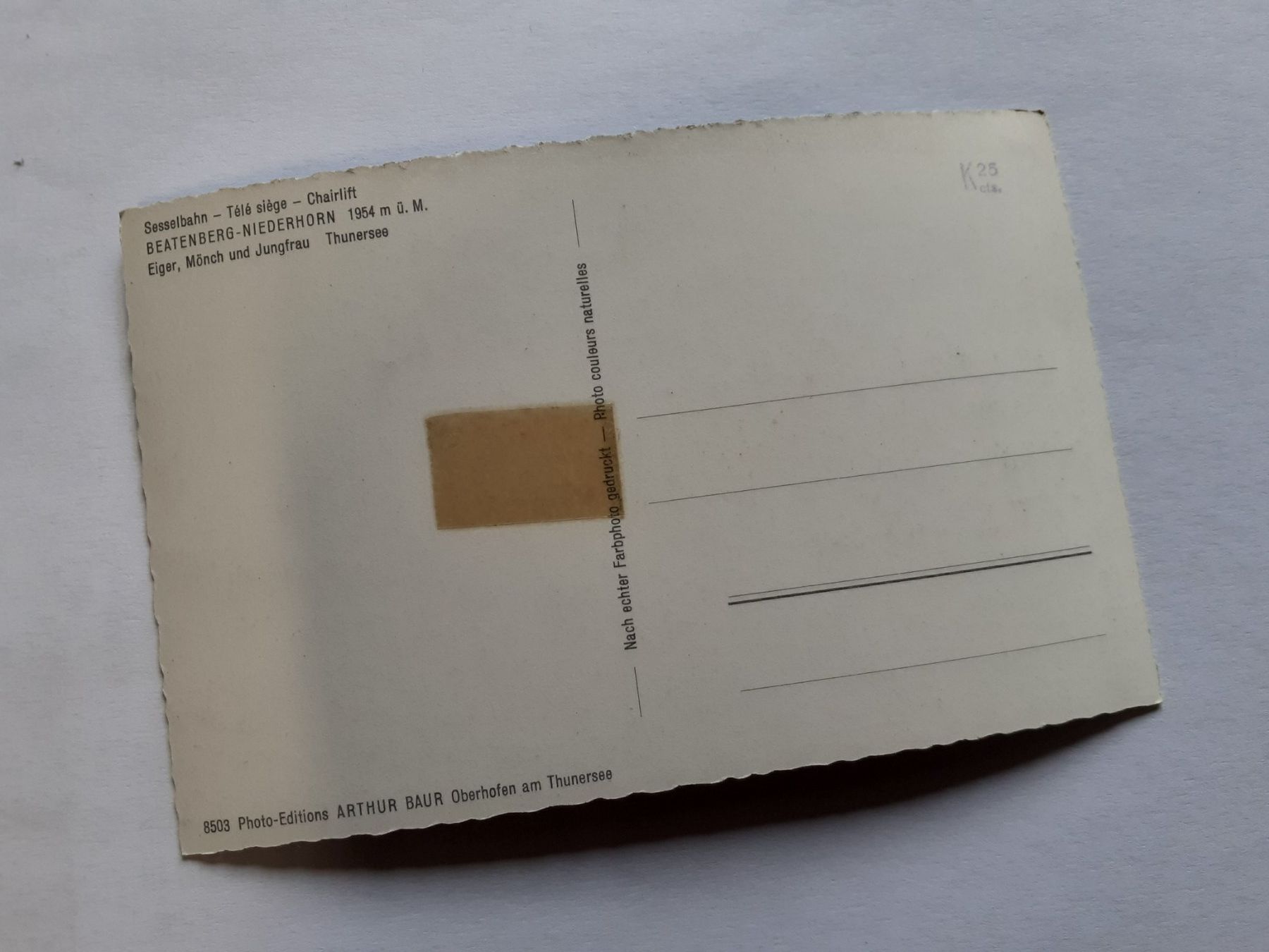 Cartoline postali: SESSELBAHN - BEATENBERG-NIEDERHORN – Usato da Winterthur venduto da Ornyx7 1