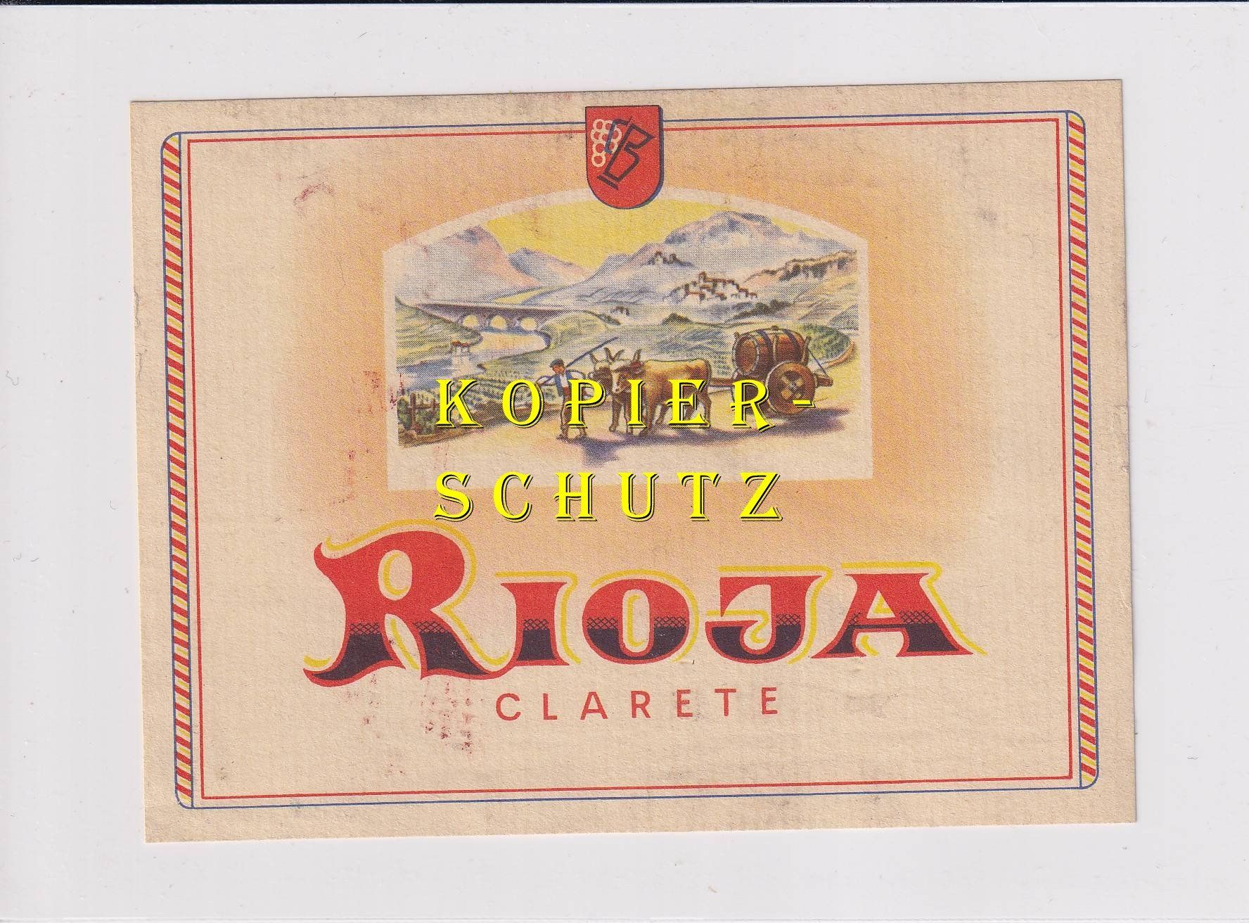 Papier: Etikette - Rioja Clarete /bd – D'occasion à Hombrechtikon par Rudolf07