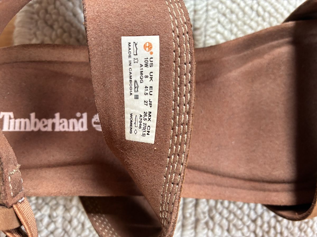 Timberland Damenschuhe: flache Leder-Sandalen – Gebraucht aus Basel von kir_qq2h 2