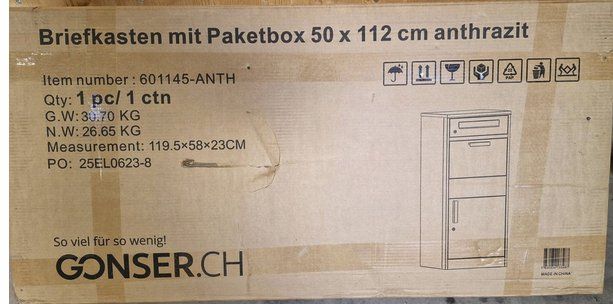 Altro per la casa: Briefkasten mit Paketbox – Nuovo e nell'imballaggio originale da Fehraltorf venduto da buylow3000 5