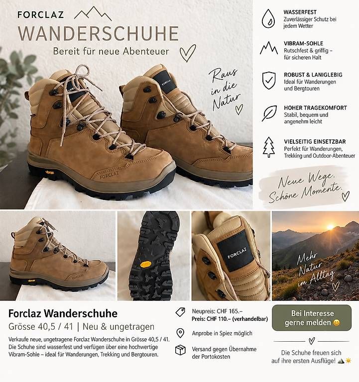 Herrenschuhe: Wanderschuhe – Neu (gemäss Beschreibung) aus Spiez von cel_8ccs
