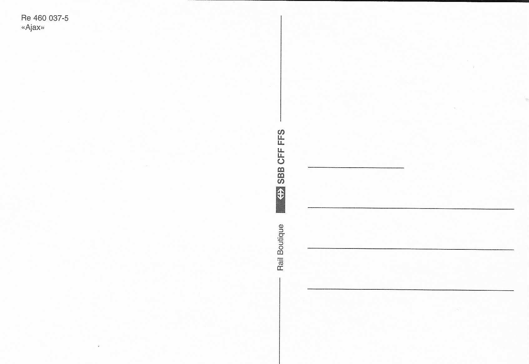 Cartoline postali: Re 460 037-5 "Ajax" – Nuovo (secondo la descrizione) da Rothrist venduto da Stranglehold 1