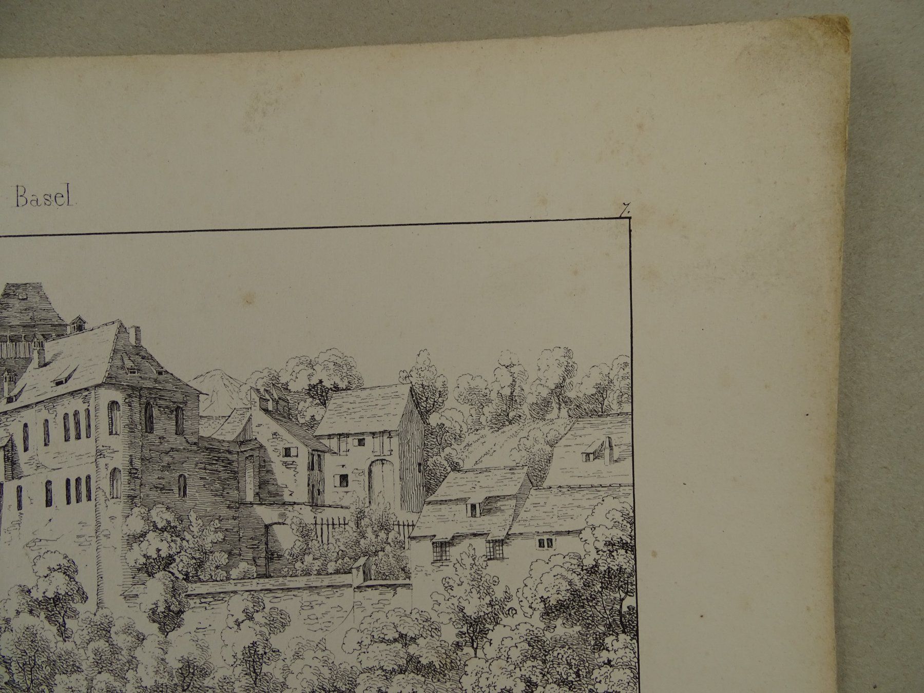Incisioni: WILDENSTEIN, BASEL, FEDERLITHOGRAPHIE 1840 – Usato da Grüningen venduto da Kartensammler 4