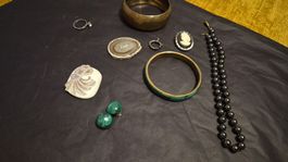Vintage Schmuck Lot Malachit ua