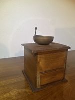 Boite Moulin à café en bois - Déco cuisine!