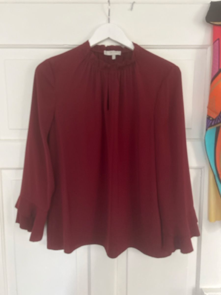 Camicette: Hobbs Bluse Weinrot Grösse 36 / S Festlich Elegant – Usato da Herisau venduto da Renee30