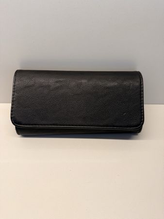 Schwarze Hallhuber Handtasche clutch Tasche 