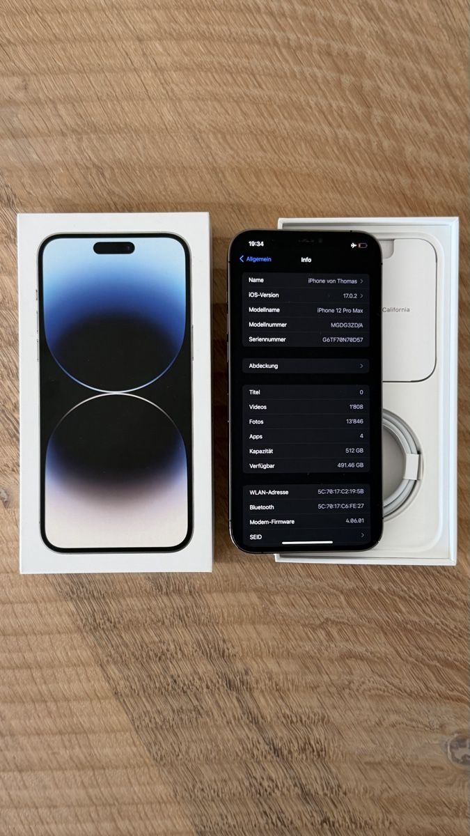 Apple Telefoni cellulari / Smartphones: iPhone 12 Pro Max 512 GB Graphit – makellos – Nuovo (secondo la descrizione) da Zug venduto da wil_tk2l