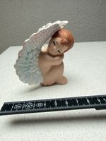 Engel Keramik Figur sitzend mit Flügeln guter Zustand