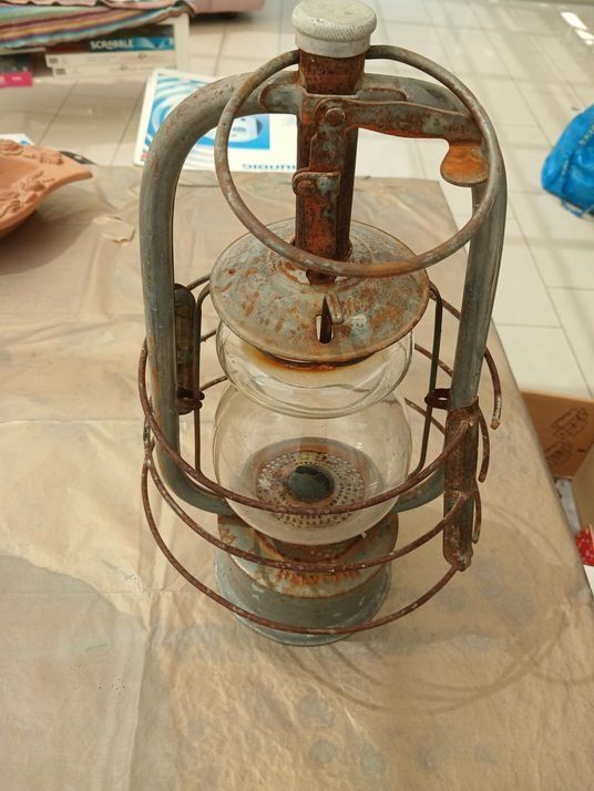 Lampes: Alte Petroleum Baustellen Lampe – D'occasion à Richenthal par Chatfreak