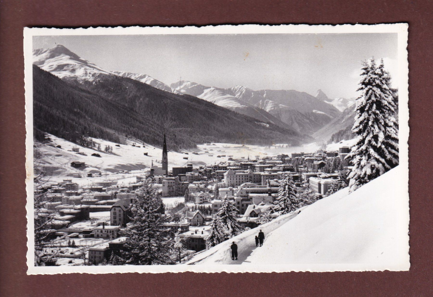 Cartoline postali: DAVOS - Tinzenhorn - 1959 – Usato da Pully venduto da nicecards-shop