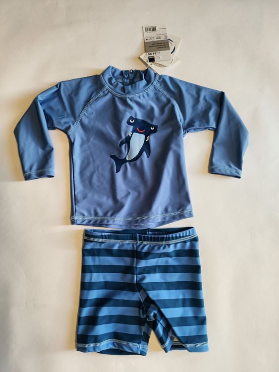 Costumi da bagno: Coop UV-Bade Set Gr 74/80 Hai Badehose Langarm Shirt neu – Nuovo e nell'imballaggio originale da Oberhofen am thunersee venduto da cri_6md2