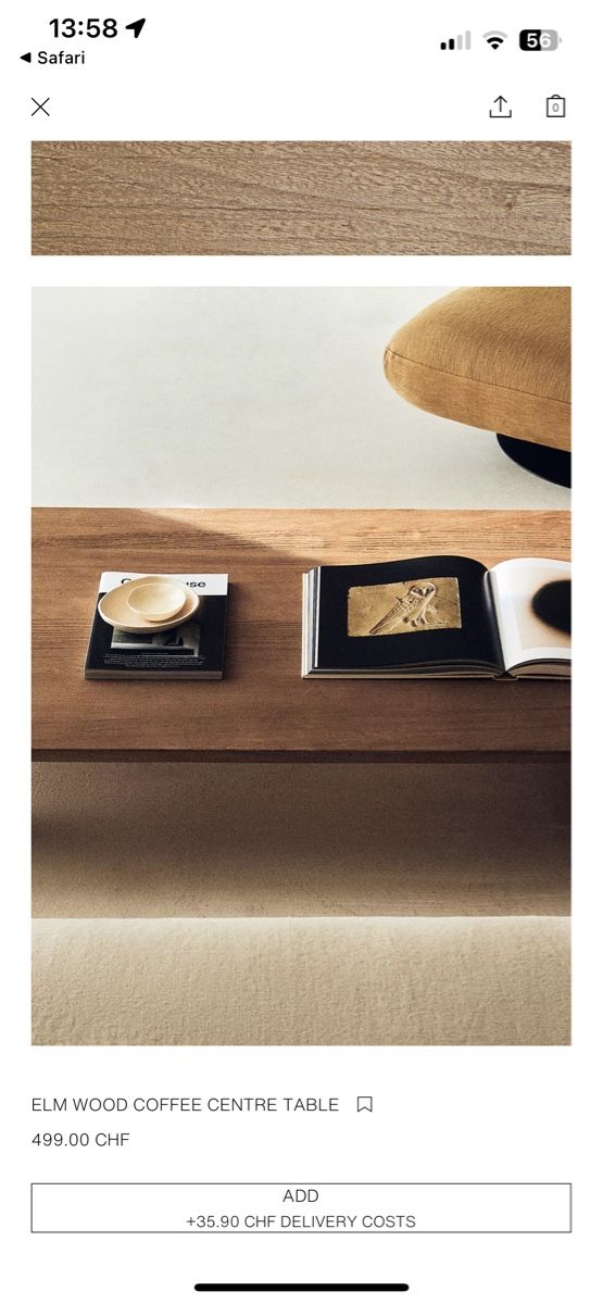 Tavoli: Coffee Table ZaraHome new still packed – Nuovo e nell'imballaggio originale da Neuchâtel venduto da Emmadeb 3