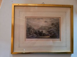 antiker Stich - Upper Beach - Ullswater - Allom Floyd