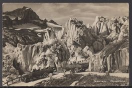 Furkastrasse. Rhonegletscher. Postauto  1937