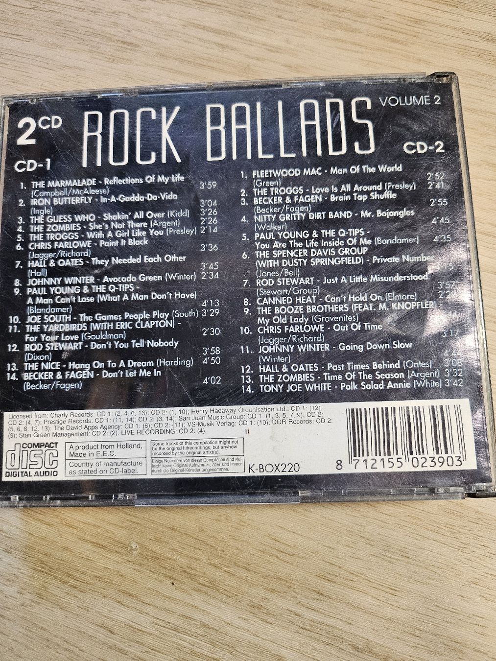 CD: Double CD Rock Ballads Volume 2 – Usato da La Joux FR venduto da car_ck96 2