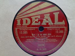 Lot de 5 disques 78 tours aiguille Berthe Delny -