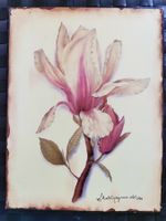 Blumen Bild / Bild mit grosser Blume auf Blech / Metall