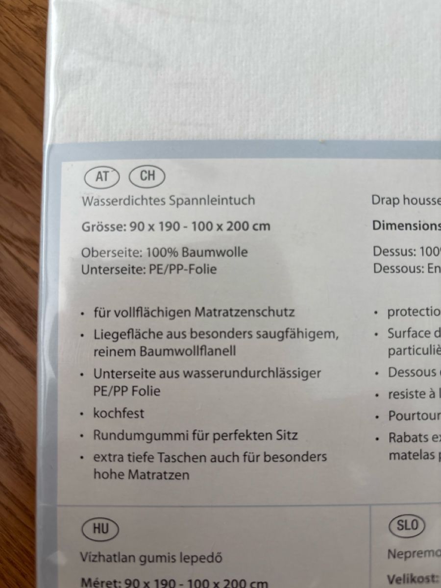 Bettwäsche: Spannleintuch wasserfest, neu,  – Neu und originalverpackt aus Hombrechtikon von ufpasse 1