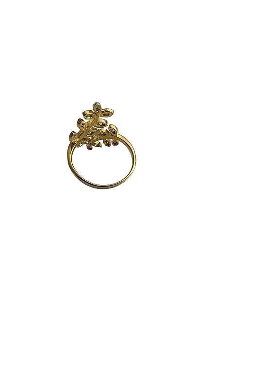 Anelli:  Ring mit Blätter-Design & funkelnden Steinen – Usato da Egerkingen venduto da mel_gyl6 1