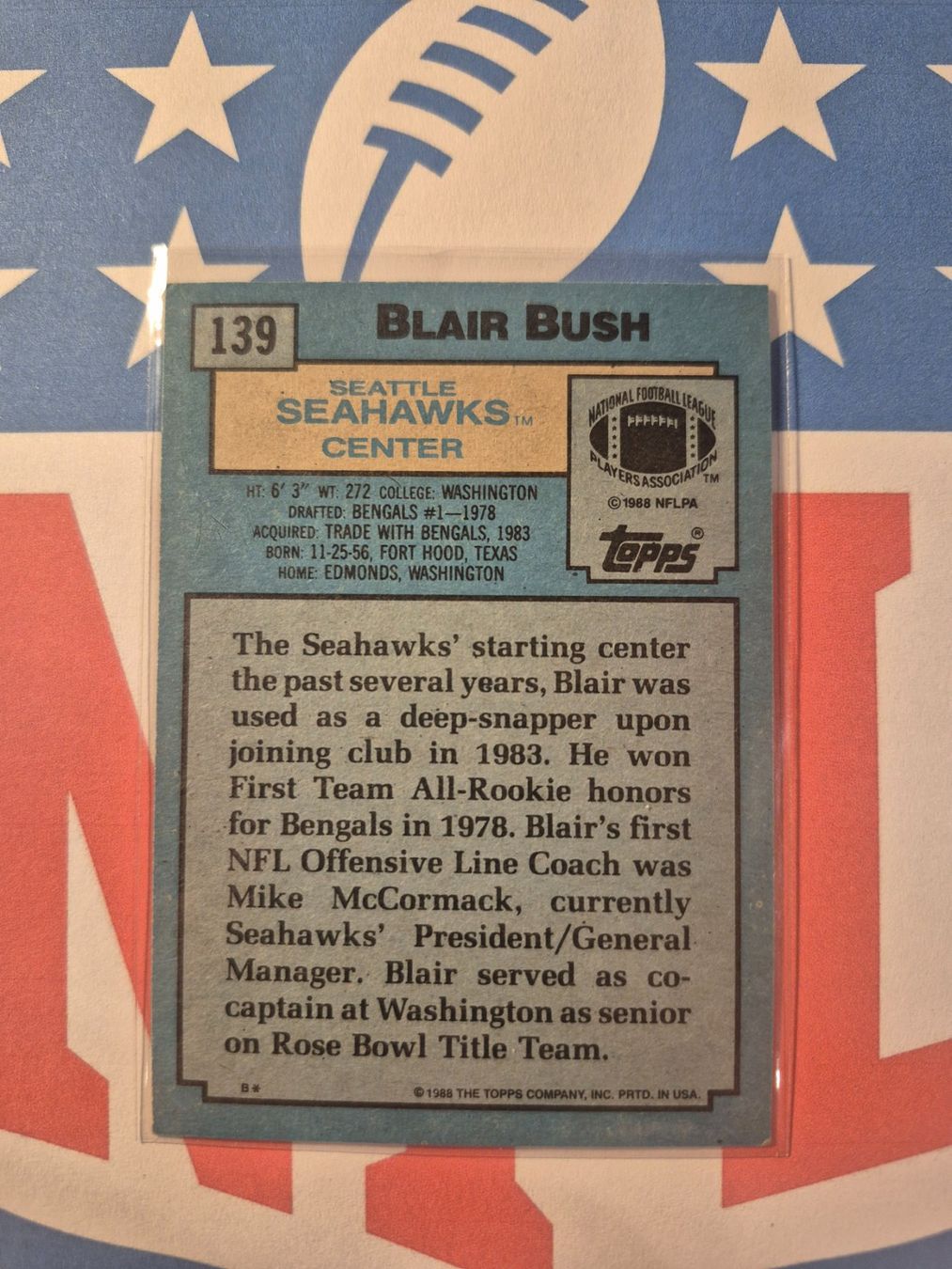 NFL Carte collezionabili: NFL Blair Bush Seattle Seahawks – Usato da Treiten venduto da Sauber73 1