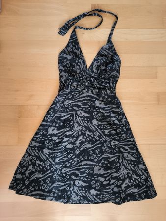 H&M Sommerkleid Animalprint schwarz Gr.34 neuwertig&elegant