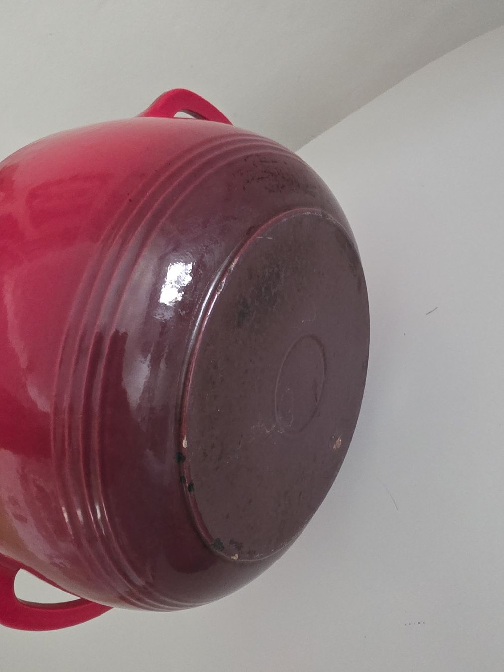 Pyrex Pentole: Roter grosser Pyrex Topf mit Deckel gebraucht – Difettoso da Wigoltingen venduto da Zuckerfee84 4
