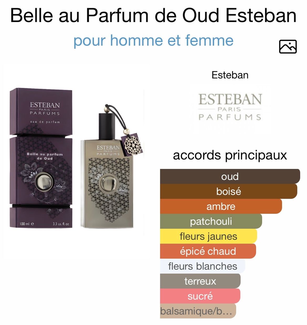 Profumi & Eau de Toilette: Belle au Parfum de Oud Esteban  6 ml sample – Nuovo (secondo la descrizione) da Chêne-Bougeries venduto da Seetooyoo 3